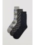 Ysabel Mora Y22890 Μάλλινη Ανδρική Κάλτσα 1 ζευγάρι από ανκορά  με διακριτικό σχέδιο, ΑΝΘΡΑΚΙ
